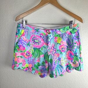 Women's Lilly Pulitzer Bright Colorful Buttercup Knit  Floral Women's Shorts 04
